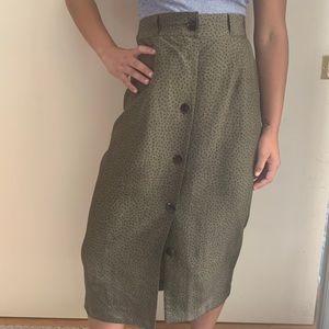 Vintage Silk Pencil Skirt